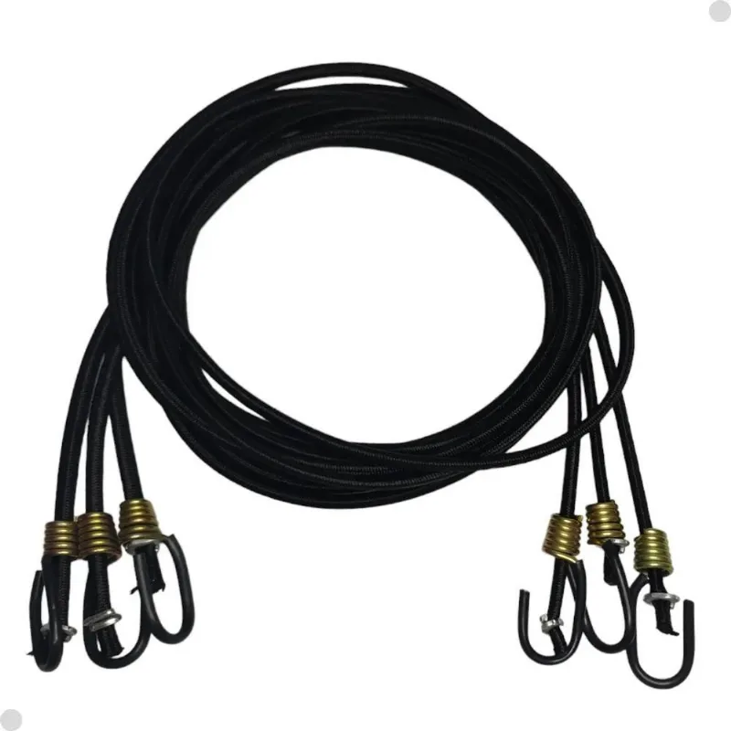 Extensor Elástico Gancho Regulagem Ferro 1,5m 3 Unidades