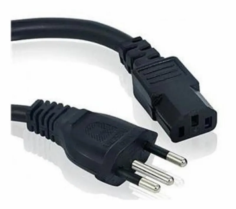 Cabo De Força Pc Ac Tripolar 1,50mm Plug 10 Amp 2,00 Metros