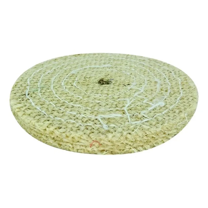 10x Roda De Sisal Polimento Rebolo 6'' Facas Cutelaria