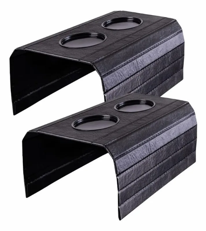 10x Kit 2 Esteira Porta Copos Braço Sofá Premium Corino Lis