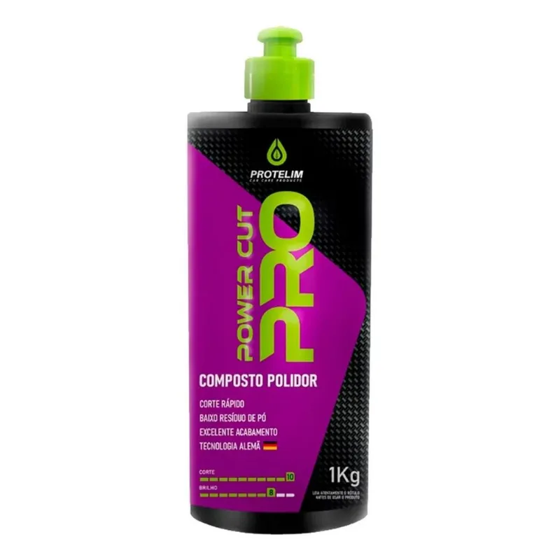 10x Composto Polidor Power Cut Pro Acabamento 1kg Protelim