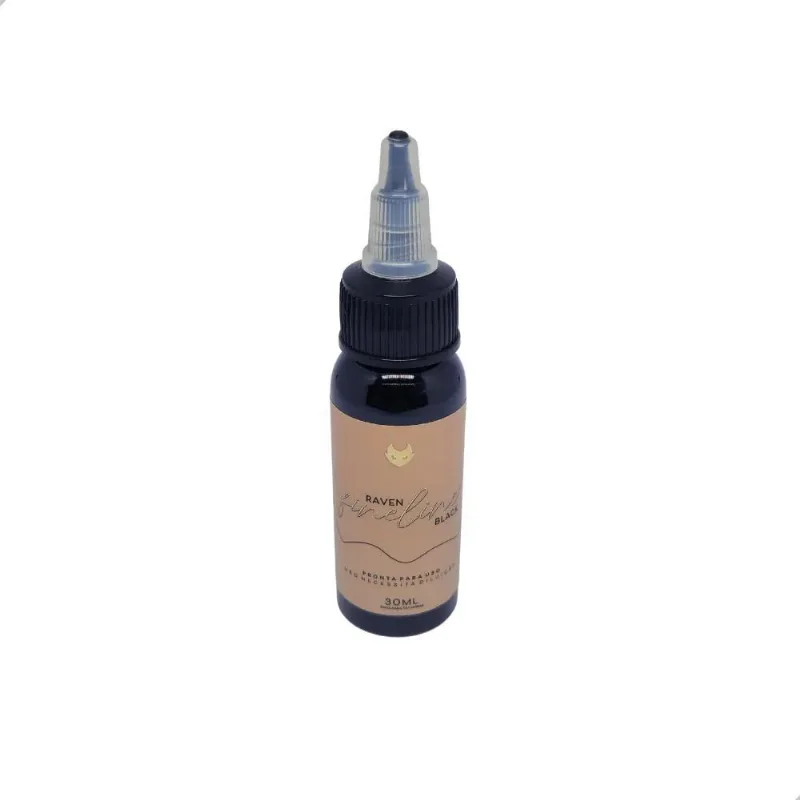 Tinta Para Tatuagem Easy Glow Raven Black Fineline 30ml Elec