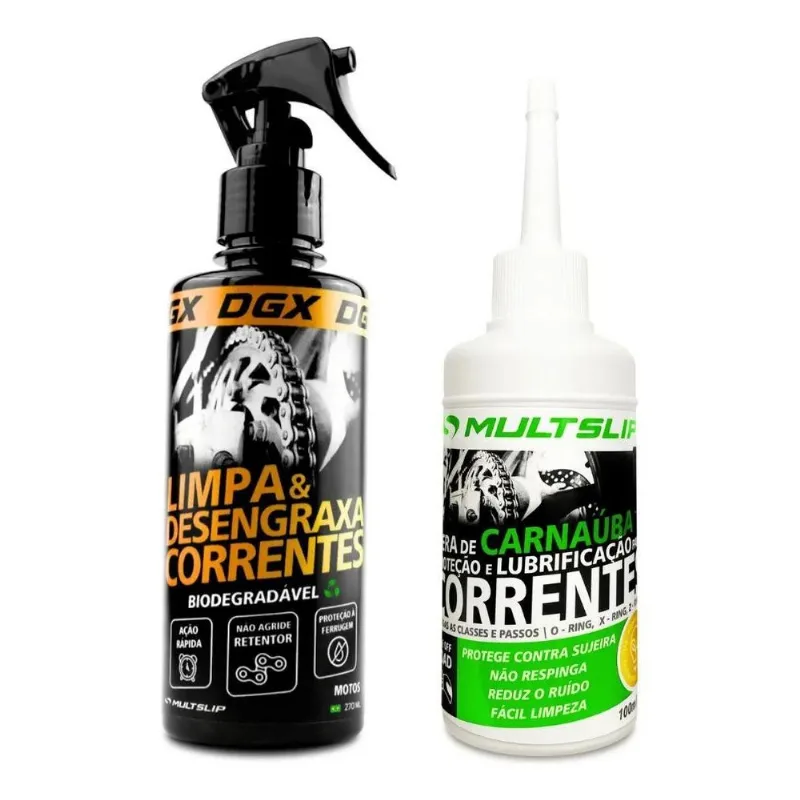 10x Kit Limpa E Lubrifica Multslip Desengraxante + Lubrific