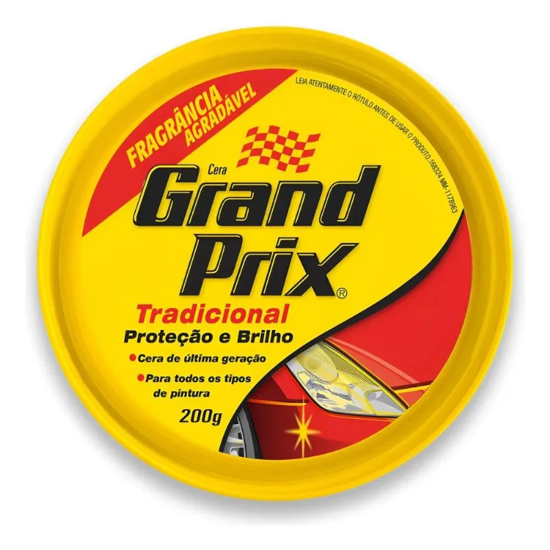Grand Prix Tradicional Cera Automotiva Em Pasta Lata 200gr