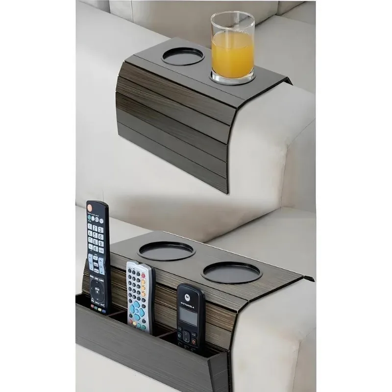 Porta Copo Sofá + Porta Controle Kit 2 Peças Madeira Oferta
