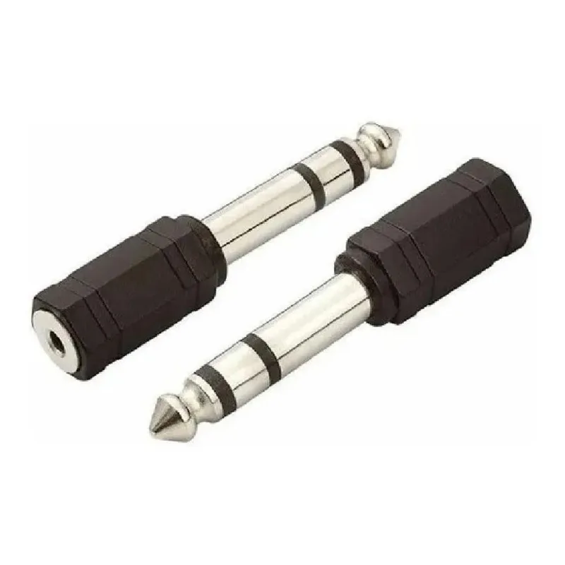5x Plug Adaptador De Audio P10 Macho Para P2 Femea Estereo