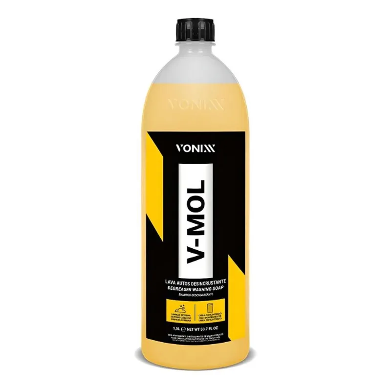 V-mol 1,5lt Shampoo Desengraxante Lavagem Automotiva Vonixx