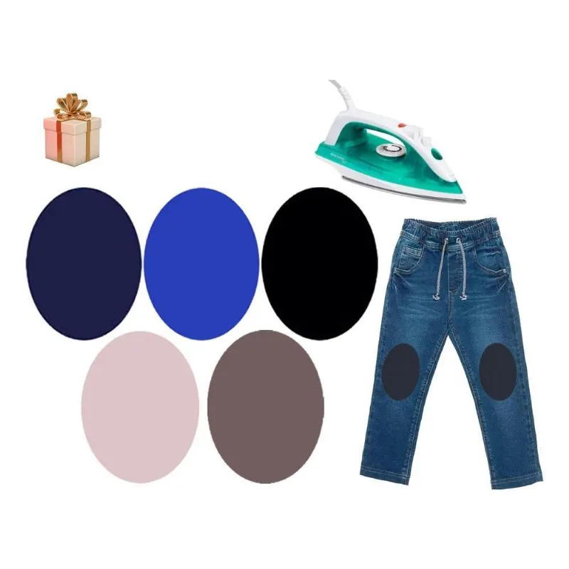 3x 4 Pares Joelheira Termocolante Reforço Calça Infantil - F