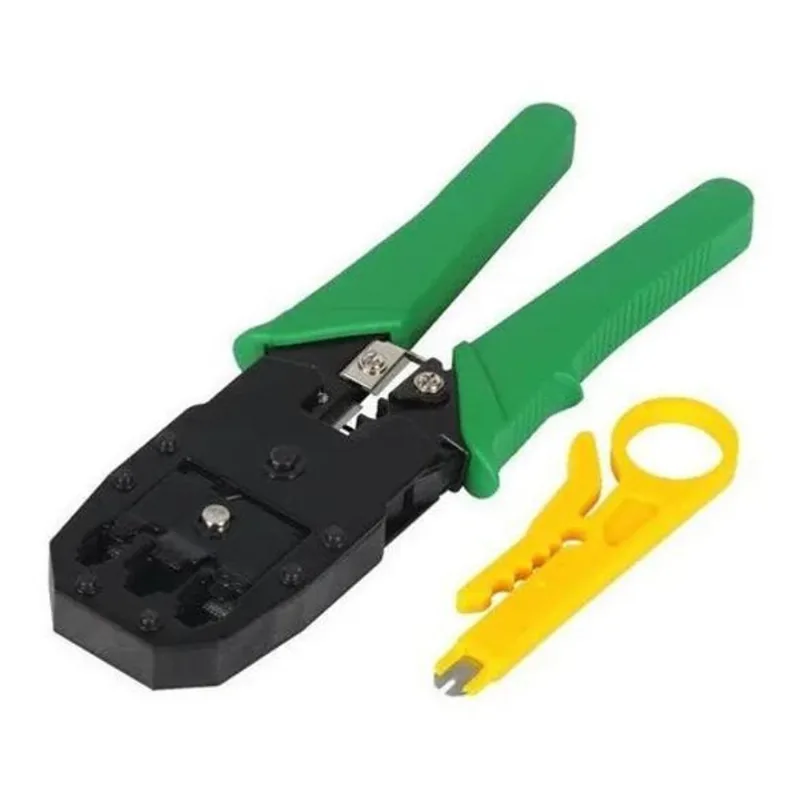 10x Alicate Crimpar Corte Cabo De Rede Rj11 Rj12 Rj45 Decap