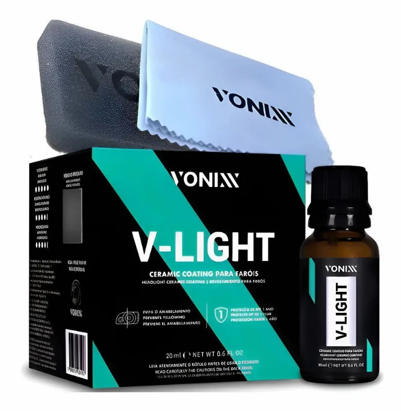 Vitrificador Restaurador Para Faróis V-light 20ml Vonixx
