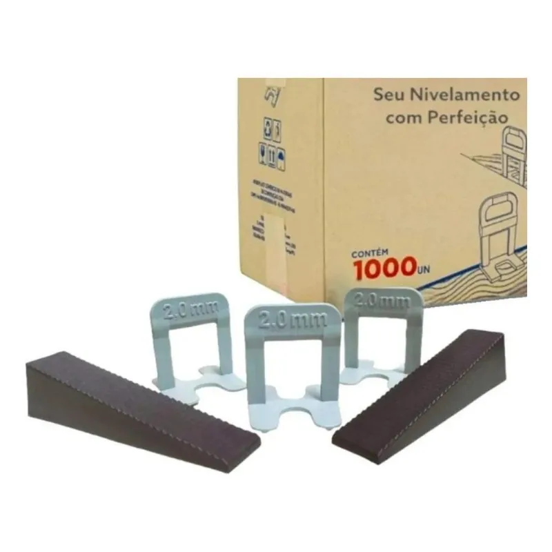 3x 1000 Nivelador Espaçador Slim Piso Porcelanato + 120 Cunh