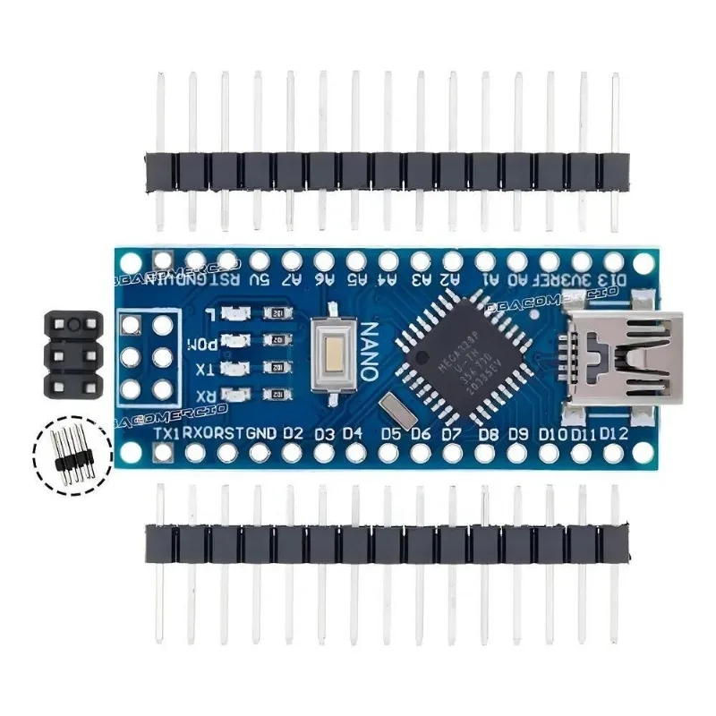 Placa Arduino Nano Com Conector V3 Pino Não Soldado Mega328p