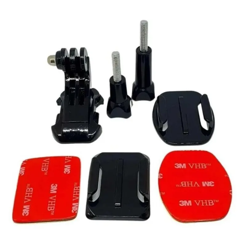 5x Suporte Frontal Curvo De Capacete Gopro Hero Com Adesivos