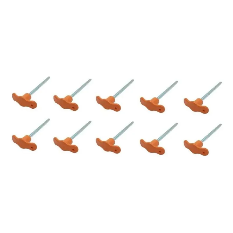 10 Pino De Carga Tijolinho 5/16 Para Academia Musc Laranja