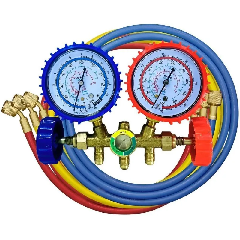 Manifold Gas R12 R22 R134 R404 Com Mangueira 90cm Ecotools
