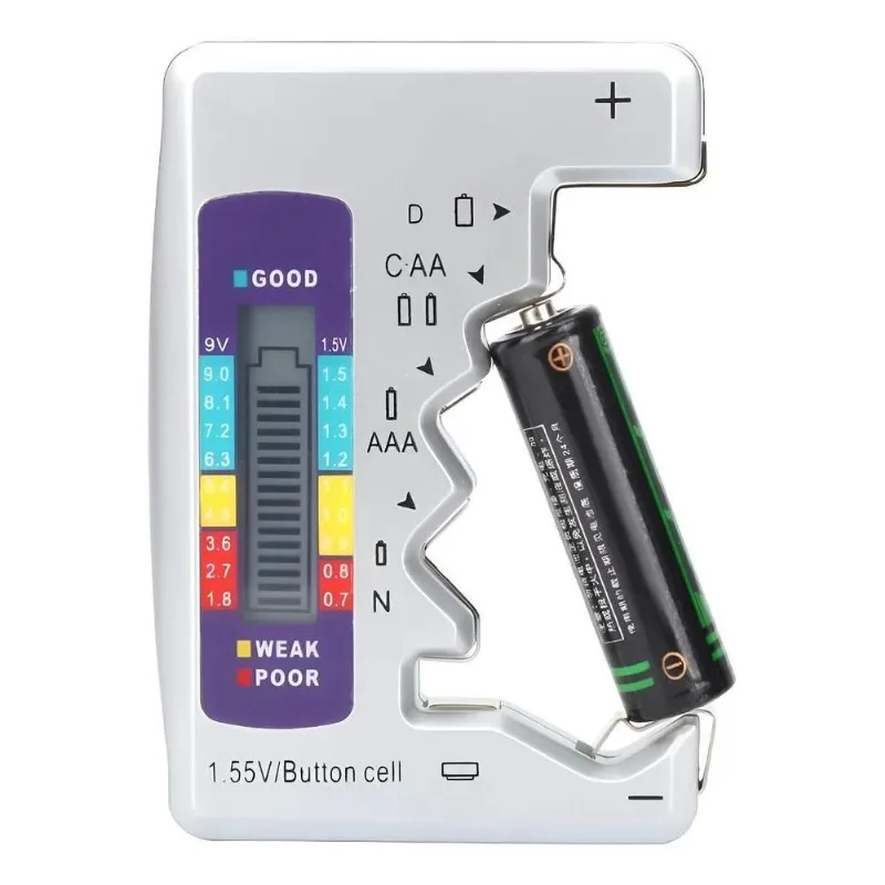 Testador Medidor De Bateria Pilha Mostrador Digital Full Cor