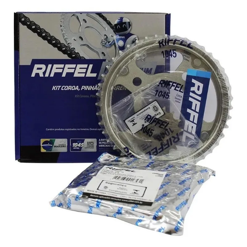 3x Kit Relação Riffel Start Cg 150 Fan 150 Titan 150 Titaniu