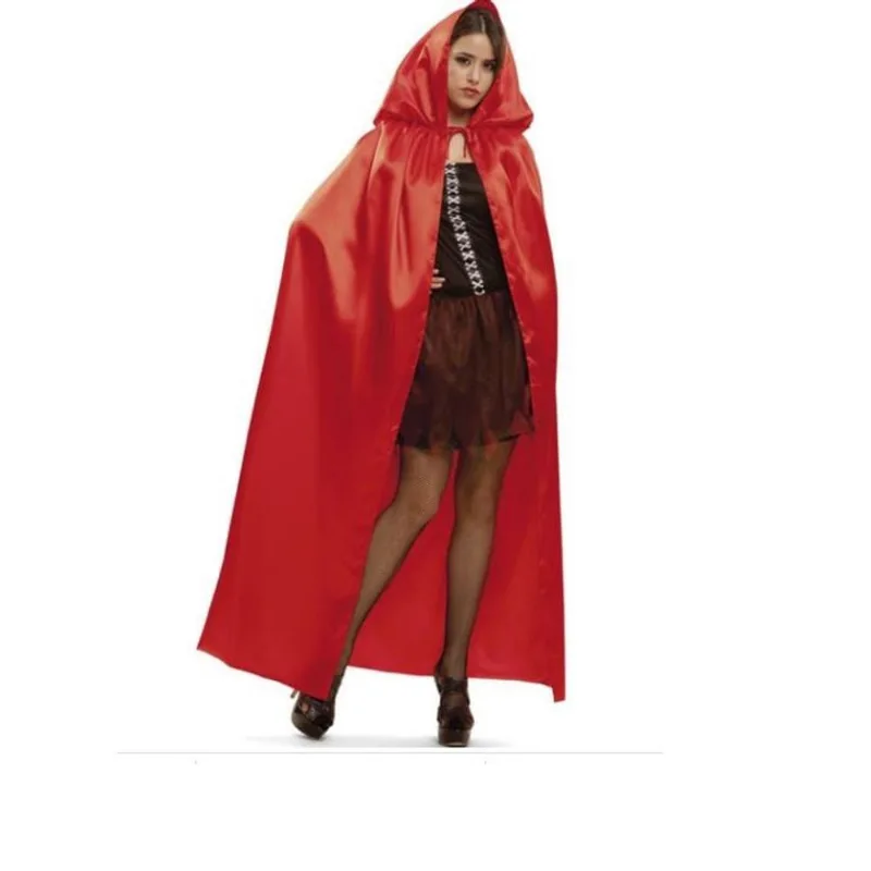 Capa vermelha com capuz Adulto Haloween Cosplay Fantasia