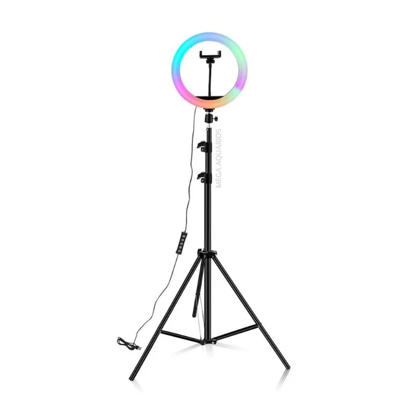 Iluminador Ringlight Colorida Rgb Grande 30Cm Rgb33