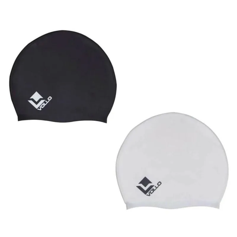 Touca de Natação Vollo Hidroginástica Silicone Adulto Protege Cabelo Preto e Cinza Vollo Sports 2 - Vollo Sports - Agro