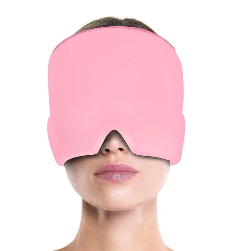 Touca Máscara Tapa Olho Anti Stress Dor Enxaqueca - Rosa