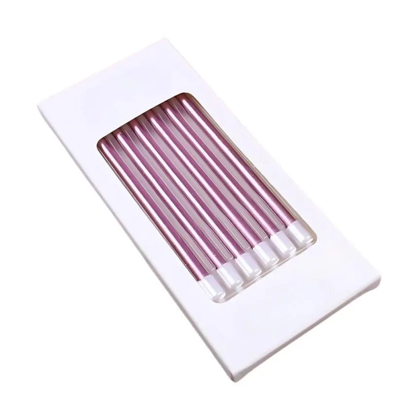 Vela de Aniversário Rosa Metalizada 12cm Kit 6 Unidades Extra Festas - Outros - Agro