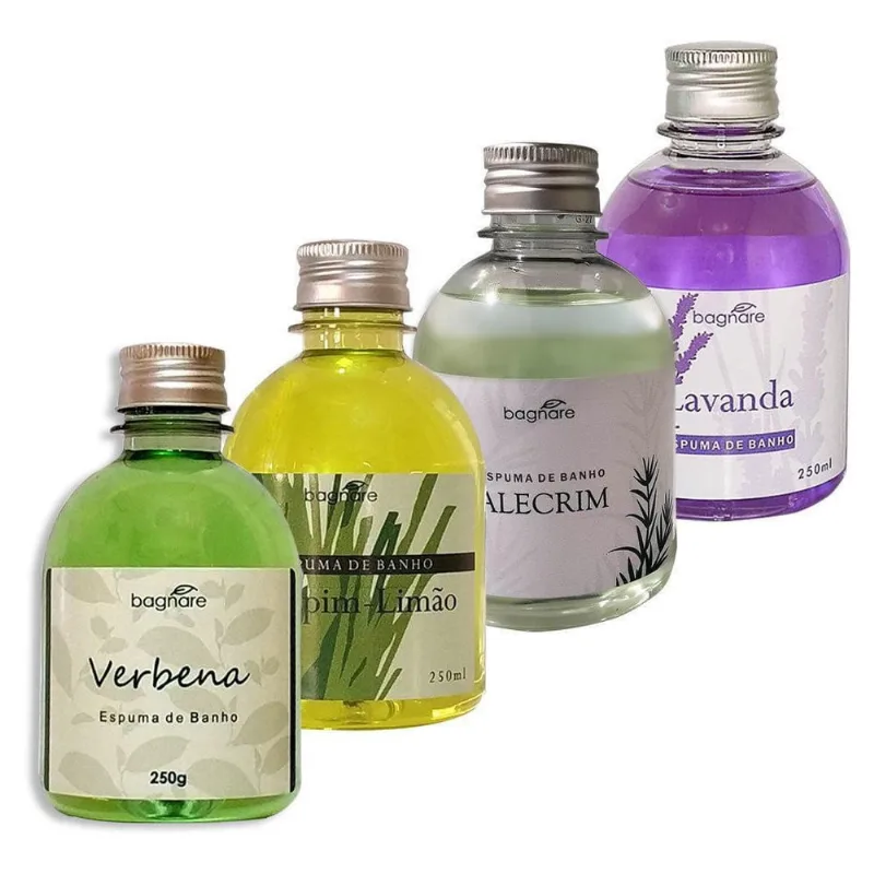 Espumas Banho Banheira Hidro Relaxante Refrescante 4 Aromas