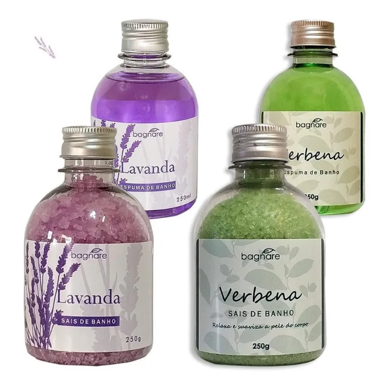 Sais Para Banho E Espuma Para Banheira Lavanda E Verbena