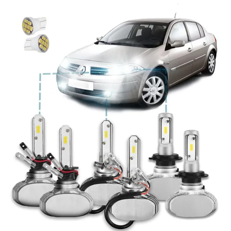 Kit Ultra Led S1 Renault Megane 2007/2010 12000Lm 6500K