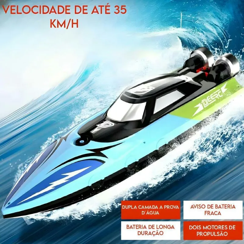 Lancha Barco Rowing H10 35km/h Controle Remoto 2.4gh Bateria
