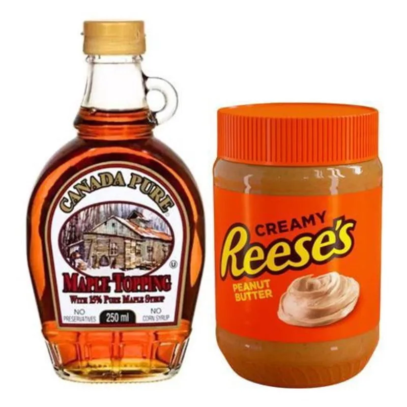Kit Pasta Amendoim Reeses + Maple Canada Pure 15%