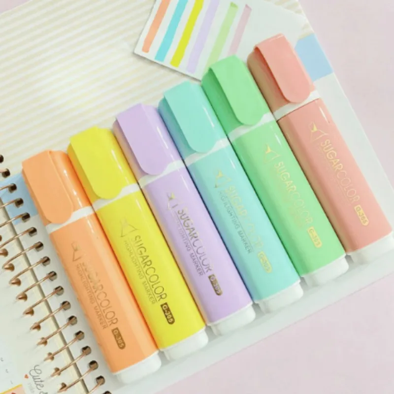 Marca-Textos Neon Sugar Color - Kit 6 Cores