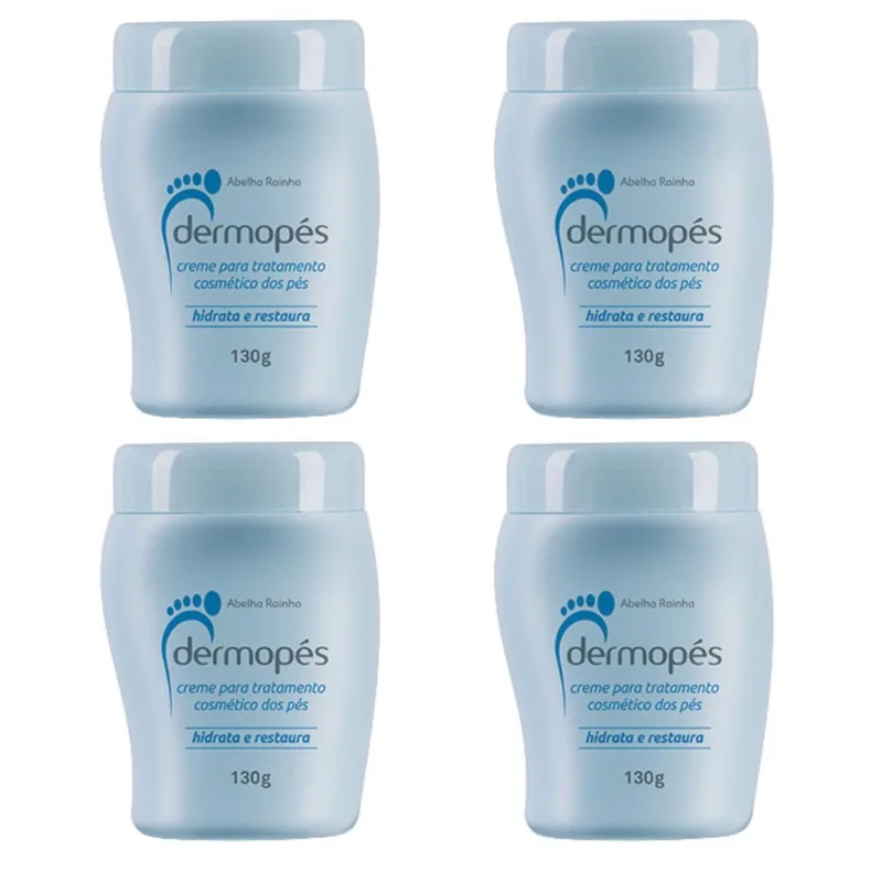 Kit 4 Dermopés Creme Tratamento Dos Pés Hidrata E Restaura