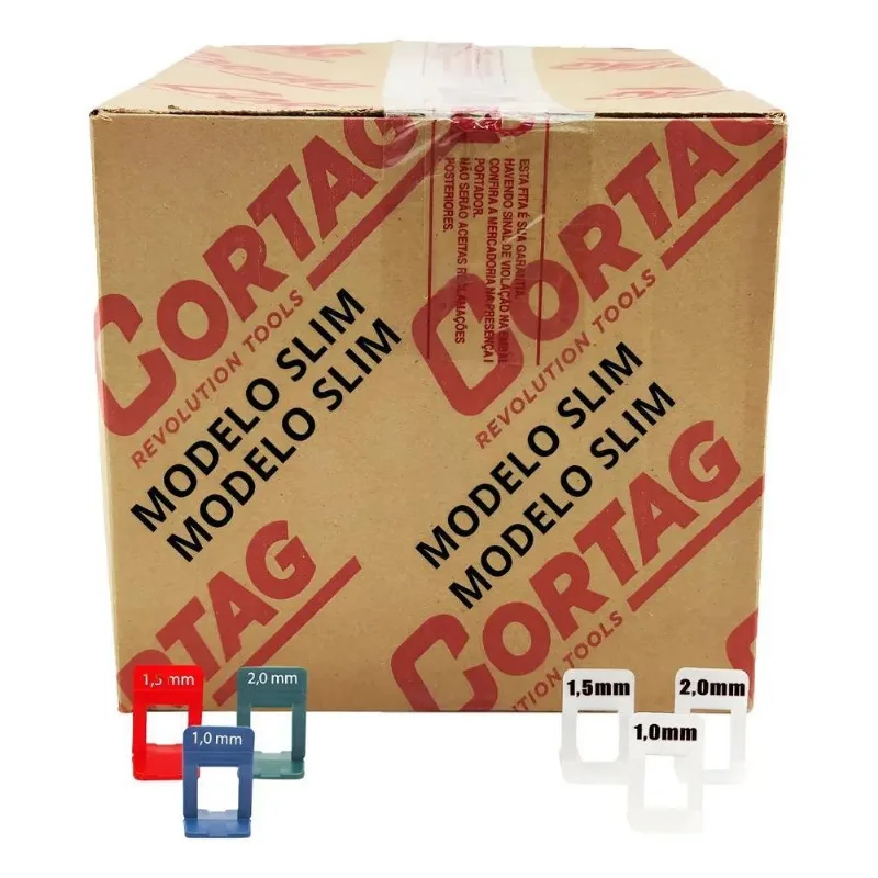 Nivelador Espaçador Slim Cortag 1000 Pçs - 3mm Transparente