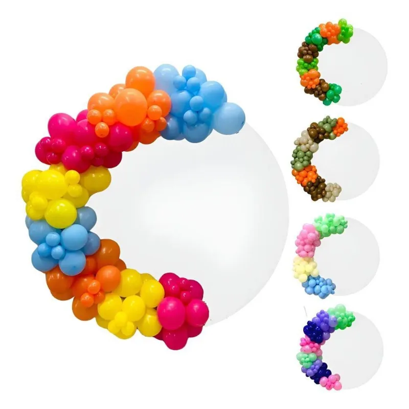 Kit 140 Balões Bexiga Arco Decora Jardim Encantado Verde-mus