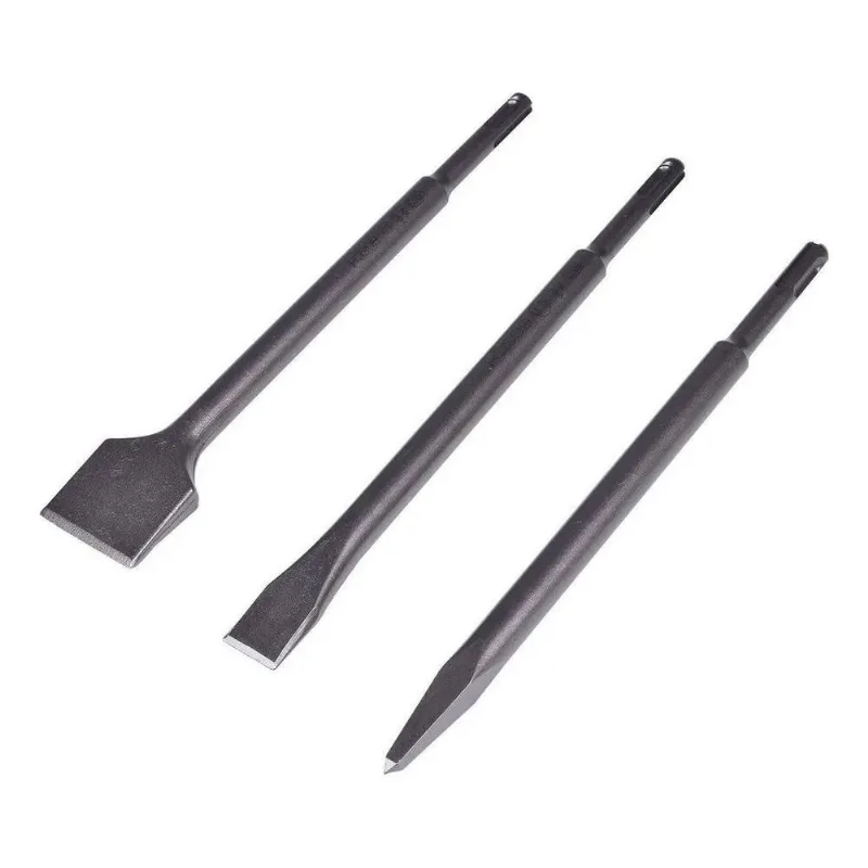 10x Kit 3 Peças Ponteira E Talhadeiras Para Martelete