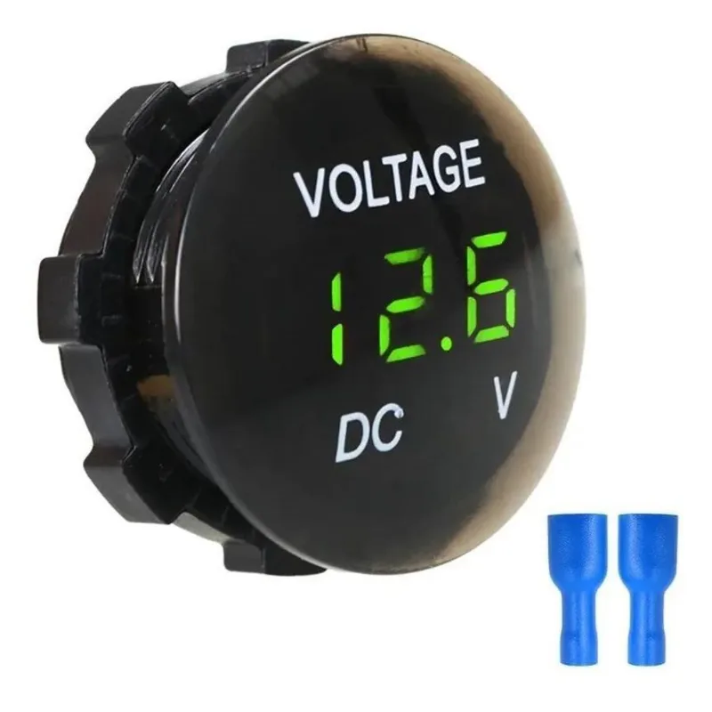 2x Voltímetro Digital 12v Para Som Automotivo Instalação Pai