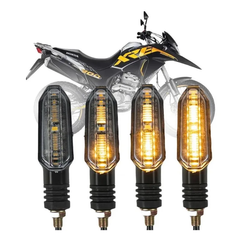4 Pisca Seta Led Esportivo Cb300 Xre Fan Cg125 Sequencial