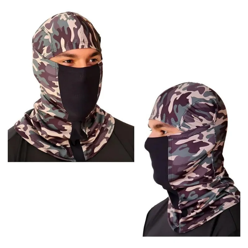 Balaclava UV 50+ Moto Pesca Tática Corr - Camuflada Floresta