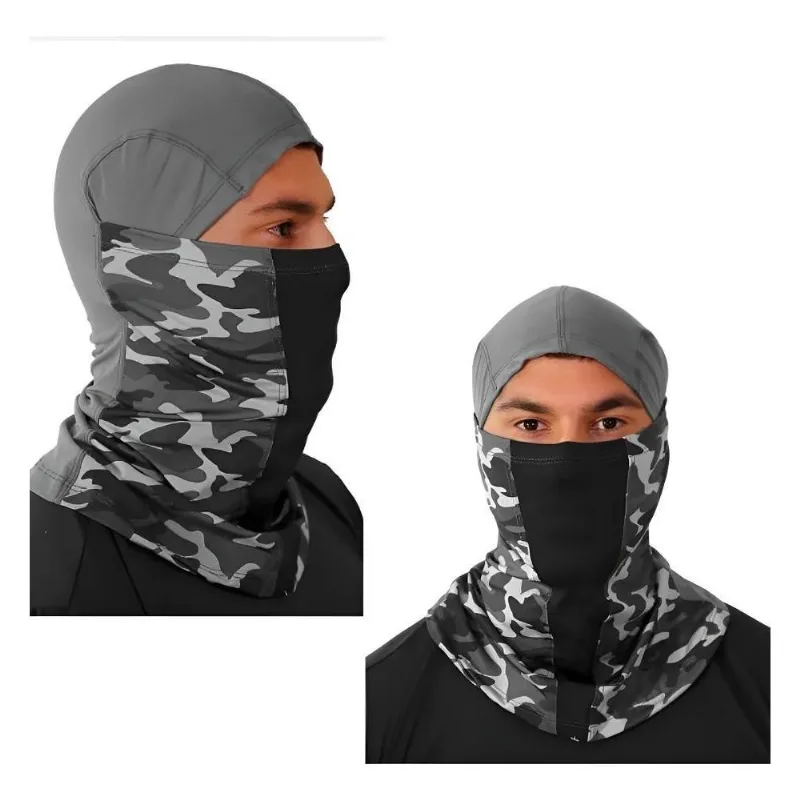 Balaclava UV 50+ Moto Pesca Tática - Camuflada Urbana Cinza
