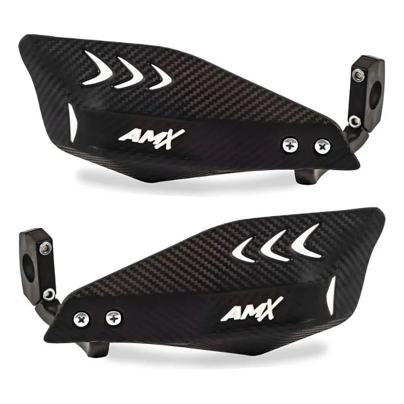 Protetor Mão Moto Amx Carbon Wing Universal - Preto/branco