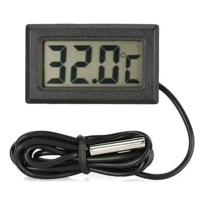 Termômetro Digital Lcd Freezer / Chocadeira / Aquário Preto