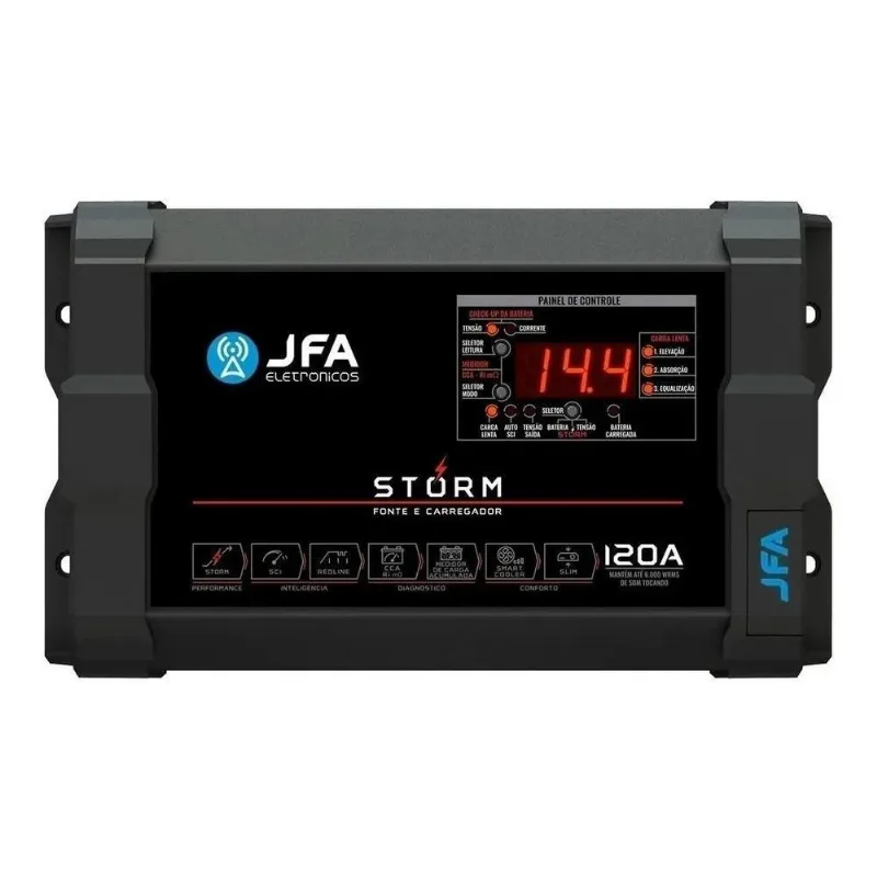 3x Fonte Carregador Jfa Automotivo Com 120 Amperes Medidor C