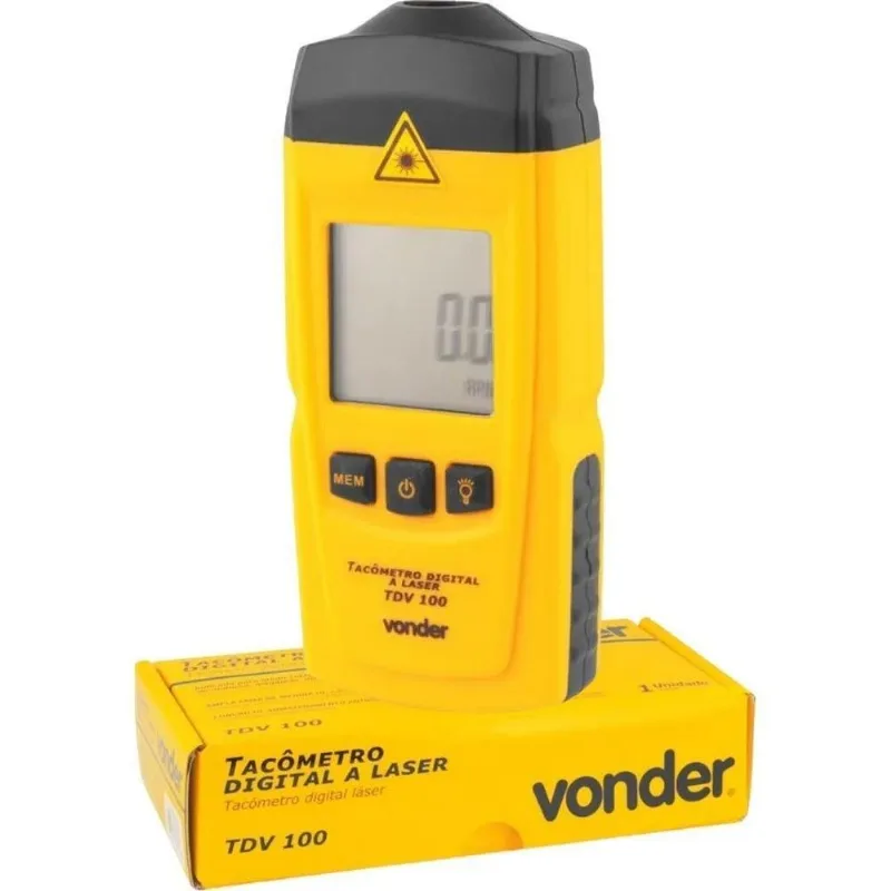 Tacometro Digital A Laser Medidor Rpm Rotacao Motor Vonder
