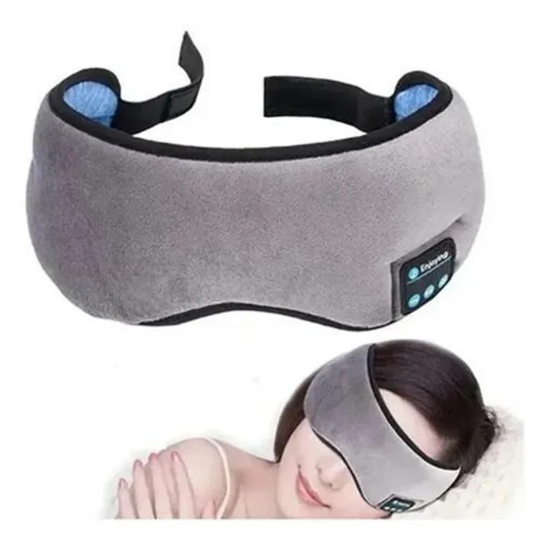 5x Tapa Olho Mascara De Dormir Meditar Fone Estereo Bluetoot
