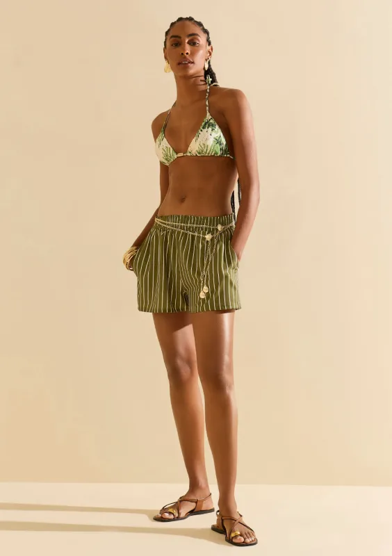Shorts Morena Rosa Reto Média Verde - Morena Rosa - Linhas