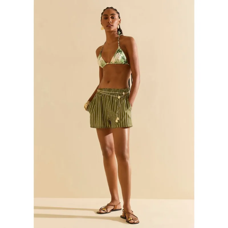 Shorts Morena Rosa Reto Média Verde M