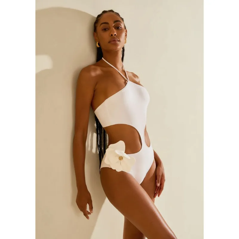 Maiô Morena Rosa Frente Única Bojo Removível Off White M