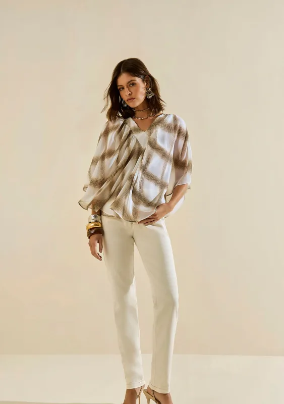 Calça Morena Rosa Skinny Média Off White - Morena Rosa - Outlet