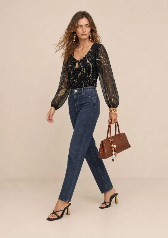 Calça Morena Rosa Skinny Média Azul - Morena Rosa - Outlet